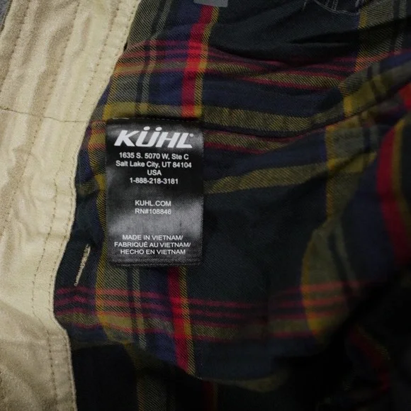 Kuhl Hot Rydr Flannel Lined Pants Men 36x36 Brown Rugged Gorp Vintage Patina - Picture 7 of 13